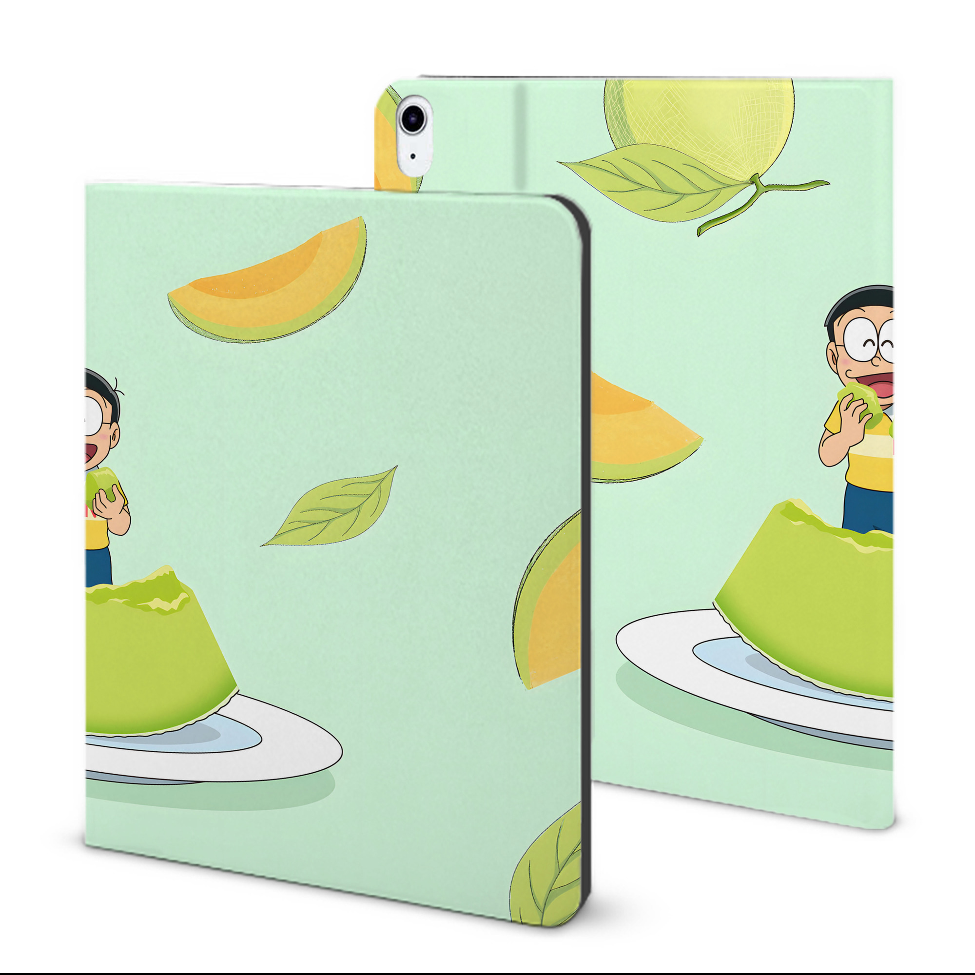 （画像用） ドラえもん Doraemon IPad ケース ブック型 PUレザー TPU 耐衝撃 軽量 薄型 ペン収納なし 全面保護 IPad 各モデル対応